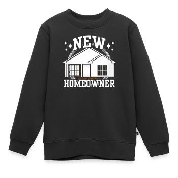 Nouveau propriétaire Propriétaire Maison de propriétaire - Sweat Premium enfant bio - noir - Devant - AI Model Kid Female (0cm)