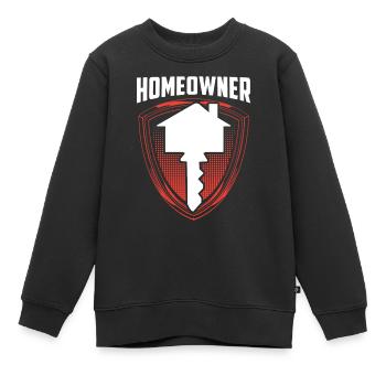 Propriétaire Propriétaire Maison Hôte - Sweat Premium enfant bio - noir - Devant - AI Model Kid Female (0cm)