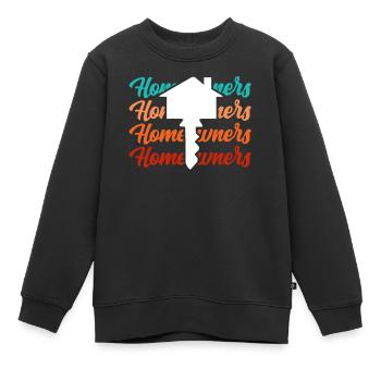 Propriétaire Propriétaire Maison propriétaire - Sweat Premium enfant bio - noir - Devant - AI Model Kid Female (0cm)