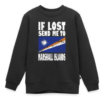 Drapeau des Îles Marshall - Sweat Premium enfant bio - noir - Devant - AI Model Kid Female (0cm)