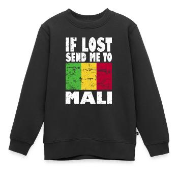 Mali Flagge Spruch - Kinder Premium Organic Sweatshirt - Schwarz - Vorne - AI Model Kid Female (0cm)
