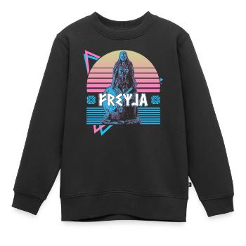 Freyja Freya Déesse nordique Asgard Mytus nordique - Sweat Premium enfant bio - noir - Devant - AI Model Kid Female (0cm)