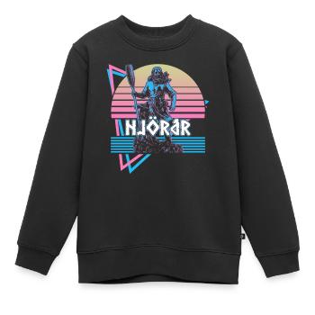 Njord Njordr Nordischer Gott Nordische Mythologie - Kinder Premium Organic Sweatshirt - Schwarz - Vorne - AI Model Kid Female (0cm)