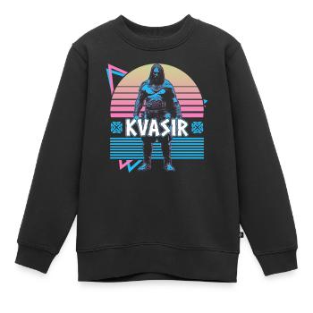 Kvasir Nordischer Gott Asgard Nordische Mythologie - Kinder Premium Organic Sweatshirt - Schwarz - Vorne - AI Model Kid Female (0cm)