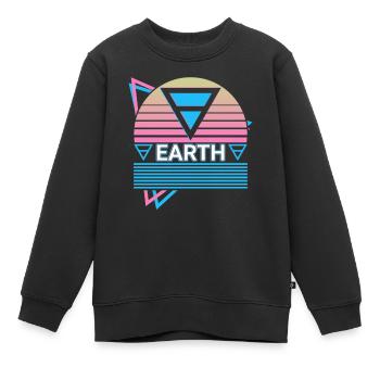 Symbole de l’élément Terre Paganisme Wicca Wiccan - Sweat Premium enfant bio - noir - Devant - AI Model Kid Female (0cm)