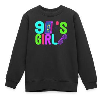 Fête des années 90 années 90 - Sweat Premium enfant bio - noir - Devant - AI Model Kid Female (0cm)