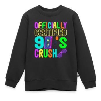 Fête des années 90 années 90 - Sweat Premium enfant bio - noir - Devant - AI Model Kid Female (0cm)