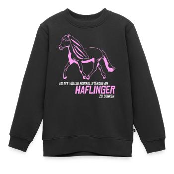Haflinger Haflingers - Kinder Premium Organic Sweatshirt - Schwarz - Vorne - AI Model Kid Female (0cm)
