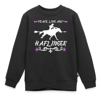 Haflinger Pferd - Kinder Premium Organic Sweatshirt - Schwarz - Vorne - AI Model Kid Female (0cm)
