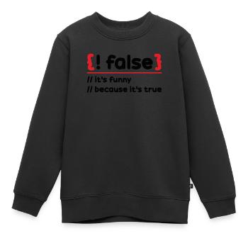 Programmierer Programmierung Software Coding Encoder - Kinder Premium Organic Sweatshirt - Schwarz - Vorne - AI Model Kid Female (0cm)