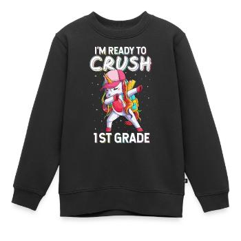 I'm Ready To Crush 1st Grade Unicorn - Sweat Premium enfant bio - noir - Devant - AI Model Kid Female (0cm)