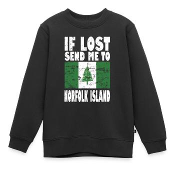 Drapeau de l’île Norfolk - Sweat Premium enfant bio - noir - Devant - AI Model Kid Female (0cm)