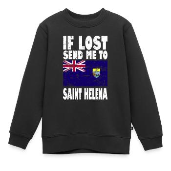 Sankt Helena Flagge Spruch - Kinder Premium Organic Sweatshirt - Schwarz - Vorne - AI Model Kid Female (0cm)