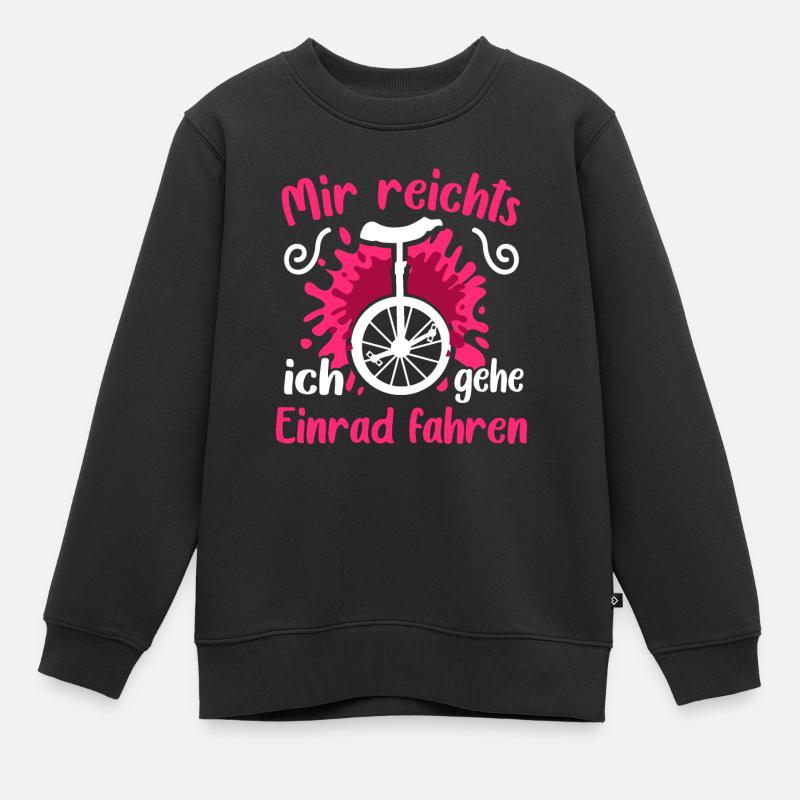 Einrad - Kinder Premium Organic Sweatshirt - Schwarz