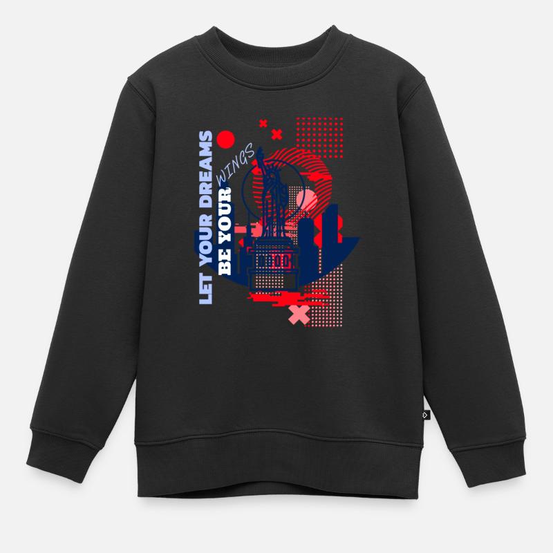 Rêve américain - Sweat Premium enfant bio - noir