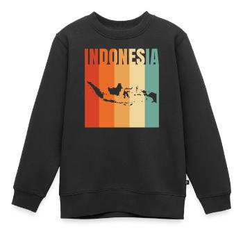 Indonesien Stadtbild Geschenk - Kinder Premium Organic Sweatshirt - Schwarz - Vorne - AI Model Kid Female (0cm)