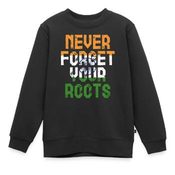 Roots Indien Geschenk - Kinder Premium Organic Sweatshirt - Schwarz - Vorne - AI Model Kid Female (0cm)