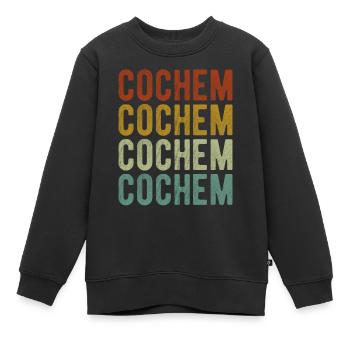 Cochem Stadt Retro Vintage - Kinder Premium Organic Sweatshirt - Schwarz - Vorne - AI Model Kid Female (0cm)