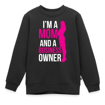 Je suis une mère et une propriétaire d’entreprise - Sweat Premium enfant bio - noir - Devant - AI Model Kid Female (0cm)