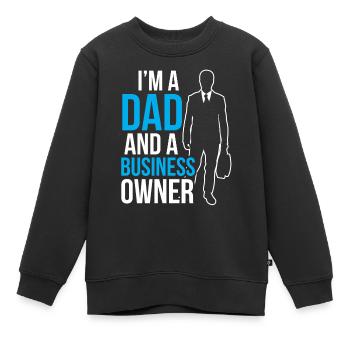 Je suis un père et un PDG propriétaire d’entreprise - Sweat Premium enfant bio - noir - Devant - AI Model Kid Female (0cm)
