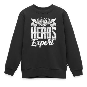 Herb Expert Herb Herb Garden - Sweat Premium enfant bio - noir - Devant - AI Model Kid Female (0cm)