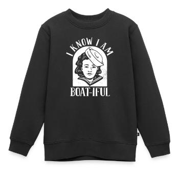 Seglen Segelboot Segler - Kinder Premium Organic Sweatshirt - Schwarz - Vorne - AI Model Kid Female (0cm)