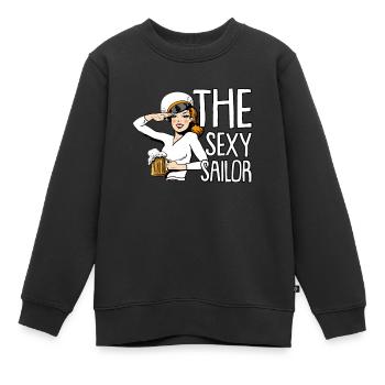 Seglen Segelboot Segler - Kinder Premium Organic Sweatshirt - Schwarz - Vorne - AI Model Kid Female (0cm)
