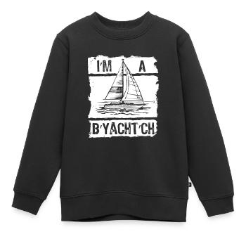 Seglen Segelboot Segler - Kinder Premium Organic Sweatshirt - Schwarz - Vorne - AI Model Kid Female (0cm)