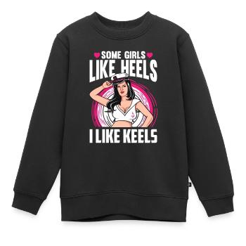 Seglen Segelboot Segler - Kinder Premium Organic Sweatshirt - Schwarz - Vorne - AI Model Kid Female (0cm)