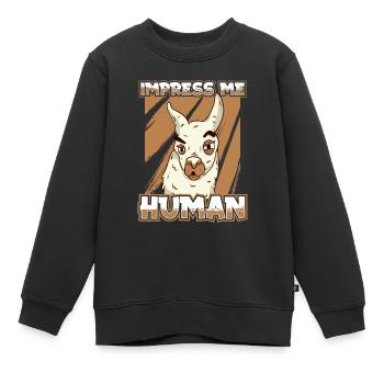 Alpaka - Kinder Premium Organic Sweatshirt - Schwarz - Vorne - AI Model Kid Female (0cm)
