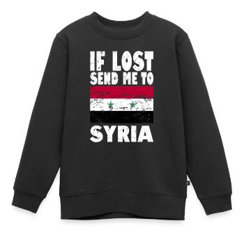 Syrien Flagge Spruch - Kinder Premium Organic Sweatshirt - Schwarz - Vorne - AI Model Kid Female (0cm)