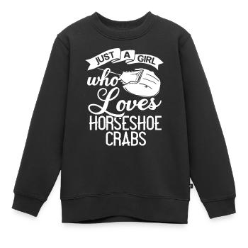 Crabe en fer à cheval Crabe en fer à cheval Crabes des Moluques - Sweat Premium enfant bio - noir - Devant - AI Model Kid Female (0cm)
