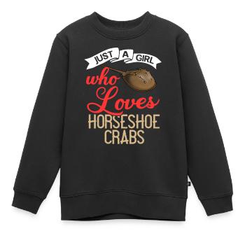 Crabe en fer à cheval Crabe en fer à cheval Crabes des Moluques - Sweat Premium enfant bio - noir - Devant - AI Model Kid Female (0cm)