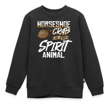 Crabe en fer à cheval Crabe en fer à cheval Crabes des Moluques - Sweat Premium enfant bio - noir - Devant - AI Model Kid Female (0cm)