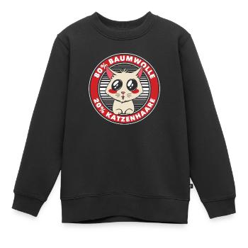 Location de chat Chat Domestique Cat - Sweat Premium enfant bio - noir - Devant - AI Model Kid Female (0cm)