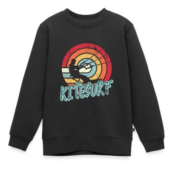 Kitesurfen Kitesurf Kitesurfer Kiteboard - Kinder Premium Organic Sweatshirt - Schwarz - Vorne - AI Model Kid Female (0cm)