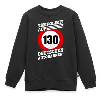 Autobahn Tempolimit Tempolimit Auf Deutschen - Kinder Premium Organic Sweatshirt - Schwarz - Vorne - AI Model Kid Female (0cm)