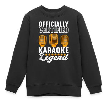 Soirée Karaoké Karaoké - Sweat Premium enfant bio - noir - Devant - AI Model Kid Female (0cm)
