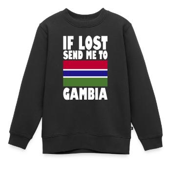 Dicton du drapeau de la Gambie - Sweat Premium enfant bio - noir - Devant - AI Model Kid Female (0cm)
