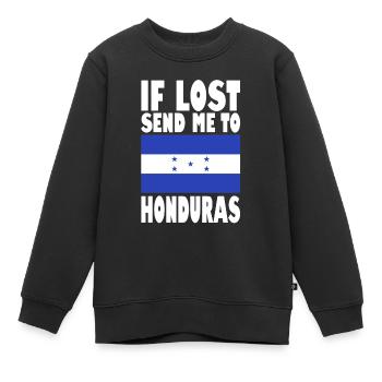 Drapeau du Honduras - Sweat Premium enfant bio - noir - Devant - AI Model Kid Female (0cm)