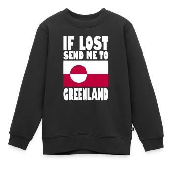 Drapeau du Groenland - Sweat Premium enfant bio - noir - Devant - AI Model Kid Female (0cm)