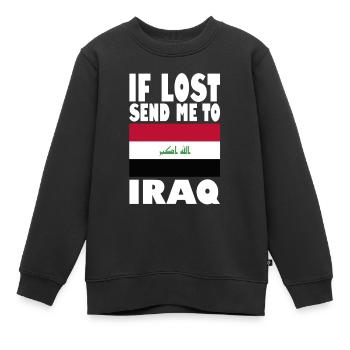 Irak Flagge Spruch - Kinder Premium Organic Sweatshirt - Schwarz - Vorne - AI Model Kid Female (0cm)