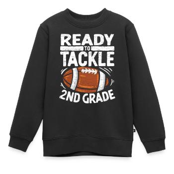 2. Klasse Schüler Schulkind - Kinder Premium Organic Sweatshirt - Schwarz - Vorne - AI Model Kid Female (0cm)