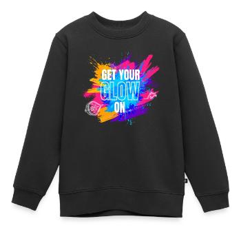Obtenez votre glow on festival EDM Music - Sweat Premium enfant bio - noir - Devant - AI Model Kid Female (0cm)