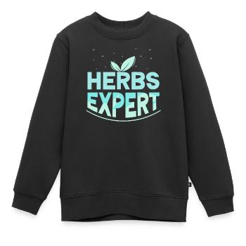 Herb Expert Herb Herb Garden - Sweat Premium enfant bio - noir - Devant - AI Model Kid Female (0cm)