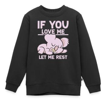 Si tu m’aimes, laisse-moi reposer Koalas Koalas - Sweat Premium enfant bio - noir - Devant - AI Model Kid Female (0cm)