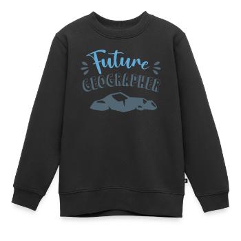 Futur Géographe Profession Géographe Géographie - Sweat Premium enfant bio - noir - Devant - AI Model Kid Female (0cm)