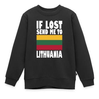 Drapeau de la Lituanie - Sweat Premium enfant bio - noir - Devant - AI Model Kid Female (0cm)