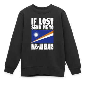Drapeau des Îles Marshall - Sweat Premium enfant bio - noir - Devant - AI Model Kid Female (0cm)