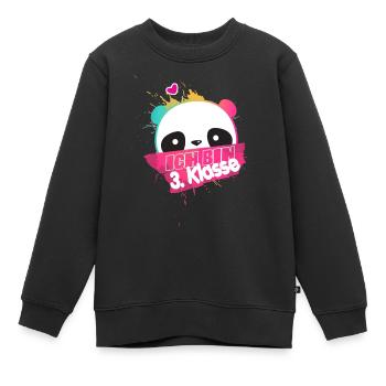 Ich bin 3. Klasse, Schulkind, Grundschule - Kinder Premium Organic Sweatshirt - Schwarz - Vorne - AI Model Kid Female (0cm)